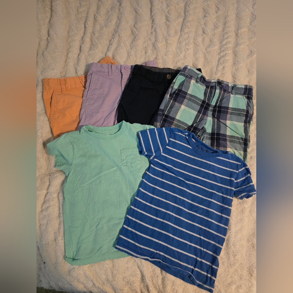 Toddler Boys Crewcuts Shirt Shorts Lot Size 4-5